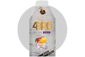 ‎4BRO 4BRO Ice Tea Mango-Maracuja - Exotischer Eistee mit Mango-Maracuja-Geschmack - Wiederverschließbare Kappe - 8 x 500 ml