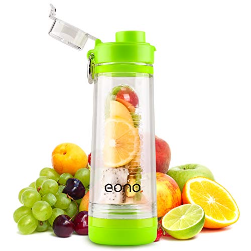 Eono Essentials Infuser Fruit Water Bottle with Handle, Fruit Water Bottle, Infuser Water Bottle, Fr Eono Essentials Infuser Fruit Water Bottle with Handle, Fruit Water Bottle, Infuser Water Bottle, Fr