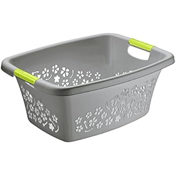 axentia Wäschekorb Plastik, stapelbar - Wäschesammler eckig