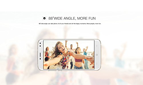 DOOGEE X30 - schermo da 5,5 '' HD Smartphone Android 7.0 3G, fotocamere doppie posteriori + doppie telecamere anteriori (5MP + 5MP + 8MP + 8MP), CPU quad core da 1,3GHz con 2GB RAM 16GB ROM, 3360mAh nero