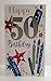 Price comparison product image Jonny Javelin Male Age 50 Balloons Happy 50th Birthday Card