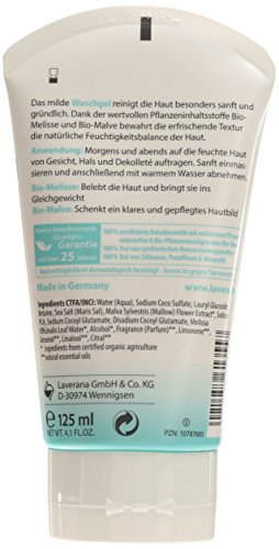 lavera Waschgel basis sensitiv ∙ Mildes Reinigungsgel ∙ Belebt & erfrischt ∙ Klares Hautbild ∙ Gesichtsreinigung ∙ vegan ✔ Bio ✔ Naturkosmetik ✔ Natural ✔ Kosmetik Gesichtspflege 1er Pack (1x125ml) - 2