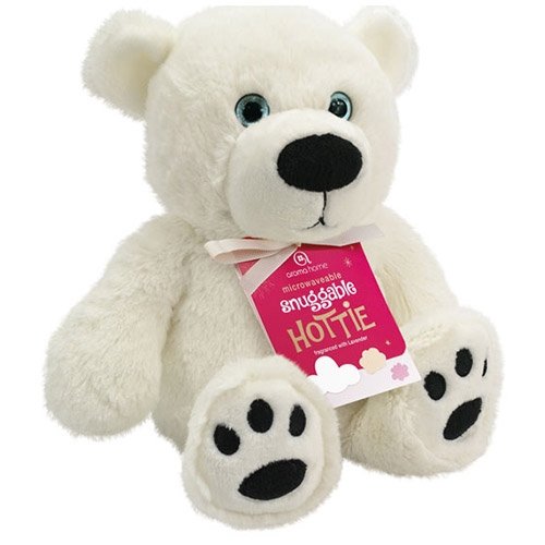 Aroma Home Calentador de manos con diseño de oso polar calentable en microondas Insertar