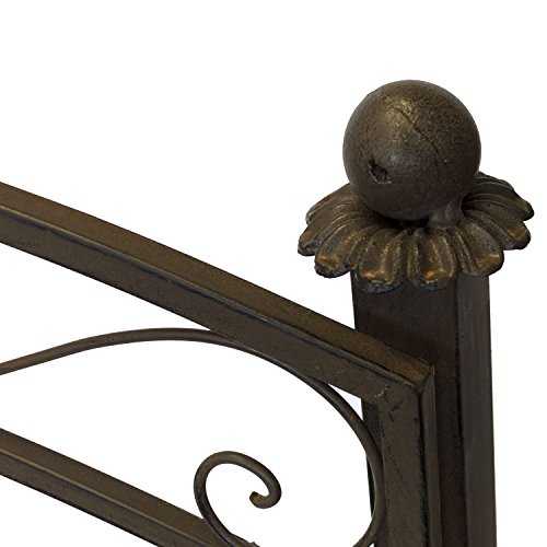 Gartenpforte Gartentor Gartentür Eingangstor Hoftür, Metall, Antik-Optik, inkl. Montagematerial, 101x102x14,5cm - 7