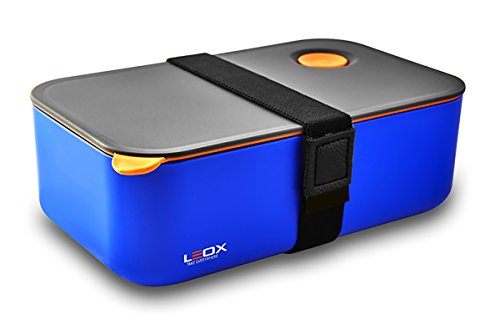 LeOx- Lunchbox Bento Box mit Fächern Brotdose Aufbewahrungsdose Lunchbox Kinder Dose Essen to go Food Container Lunchbox mit Trennwand (blau)