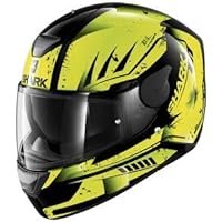 Shark casco de moto d-skwal dharkov Kya, Negro/Amarillo, talla M