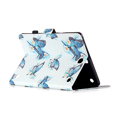 Samsung Galaxy Tab A 9.7 SM-T550 Hülle, Deenor Colorful Painting and Stylish Drawing Wallet Case Book Style PU Leder Flip Protective Stand Schutzhülle Hülle für Samsung Galaxy Tab A 9.7 SM-T550. (Flowers and Butterflies) - 4