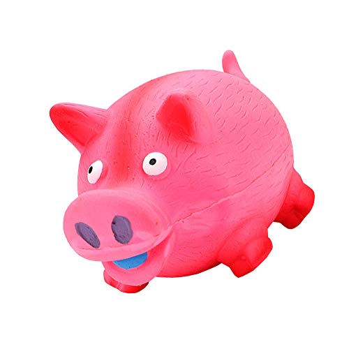 Grifri Dog Squeaky Toys Latex Animal Pig Design Chew Toy Hunting Training Pet Toy for Small Medium Dog
