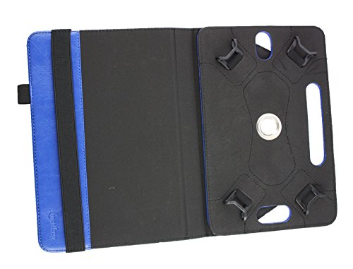 Emartbuy® Alcatel OneTouch Pixi 3 10 Zoll Tablet Universal ( 9 – 10 Zoll ) Dark Blau Premium PU Leder 360 Grad Rotierende Stand Folio Geldbörse Tasche Hülle + Blau Eingabestift - 3