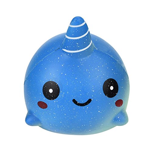 Preisvergleich Produktbild VENMO Vorzüglicher Spaß großer Wal duftender Squishy Charme langsames steigendes 12cm Simulations-Spielzeug Squeeze Spielzeug Tier Dekompression Spielzeug Ostern Geschenke für Kinder (BLUE)