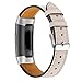 Produktbild Fcostume Luxus Lederband-Ersatz-Zubehör-Armband-Bügel für Fitbit Charge 3 (Beige)