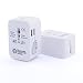 Produktbild HOMRA - Universal-Reiseadapter - Reisestecker - Steckdosenadapter mit 2 USB-Anschlüssen
