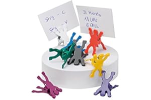 GENWJ Notizhalter / mit 8 Metallmännchen / Farbe: weiß