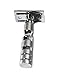 CS-205 Classic Samurai Travel Double Edge Safety Razor Chrome Plated with Free Leather Case