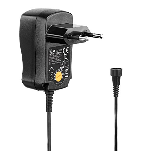 conecto Universal Stecker Netzteil (3V – 12V Drehschalter, energiesparend und umweltfreundlich für eine stabilisierte Stromversorgung von Elektrokleingeräten) mit 9 Adaptern inkl. USB, max. 300mA, schwarz - 3