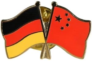 Flaggenfritze Freundschaftspin Deutschland A-F, 22 mm, Flaggen Pin vergoldet aus Hartemaille, Länder Anstecker zum Sammeln und Tragen