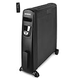 Duronic HV102 - Pantalla Digital Panel Mica En Negro 2.5KW Calefactor Radiante Convector Con Termostato Mando A Distancia- Libre De Aceite - Se Calienta En 1 Minuto + 2 Años De Garantía