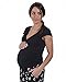 The Essential One - Maternity Nursing Pyjamas Floral - Black Cream - EOM135