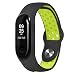 Produktbild TPulling Xiaomi Mi Band 3 Armband,Smart Ersatz Millet 3 Bügel Material TPE, Verschleißfest Nicht-entfärben Zwei-Farben-Belüftung 26cm (Grün, 26 x 1.80 x 0.5 cm)