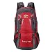 Produktbild mdsqwl Outdoor Wandern Lässig Multi-Pocket Sporttasche Laptop Rucksack College Student Bag Kapazität 56-75L Einfarbig Polyester, Rot
