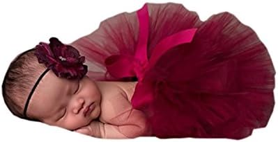 Newborn Baby Girls Photography Prop Costume Flower Headband Tutu Skirt By Xselector