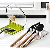 Lirazon Countertop Spoon Bucket Base, Pot Lid Holder, Dirty Spoon Holder Scoop