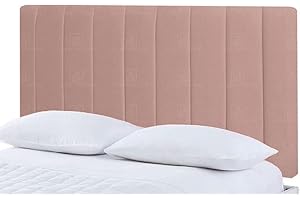 ELIXIR FURNITURE Elixir Portland Divan Bed Headboard | Elegant Plush Velvet Fabric Headboards for 3ft Single size Bed | Pink color with wooden material Stylish headboards for beds (Pink, 3ft Single)