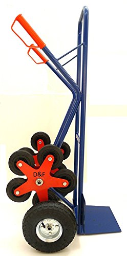 Sackkarre / Treppensackkarre 200Kg Stahl mit 5 Sternförmigen Zusatzrädern für Treppenaufgang - 3