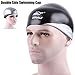 Produktbild Badekappe Schwimmen Kappe Audults nahtlose Silikon Schwimmen Kappen f¨¹r beide Mnner und Frauen doppelte seitliche lange Haar Wasser Sport H¨¹te Silber Farben Perfact Oberflche