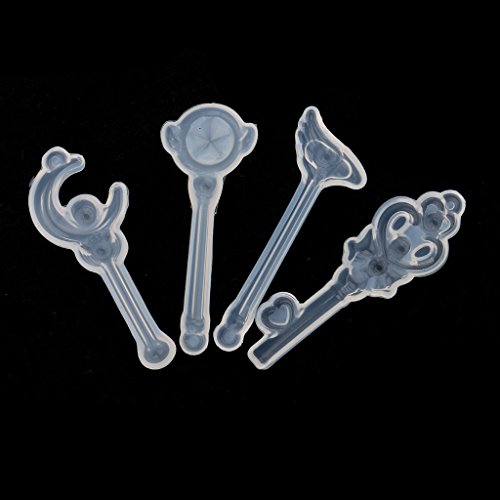 MagiDeal 4 Stück Magic Stick Silikon Anhänger Formen Schmuck Machen Werkzeuge Mit Loch - 4