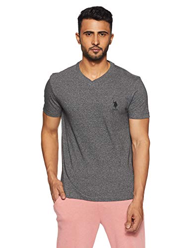 US Polo Men's Solid Regular Fit T-Shirt