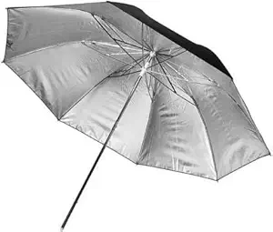 WXWS Reflective Lighting Umbrella for Photography Studio Flash Light and Location Shoots Silver Reflector Umbrella (90 Centimeters)