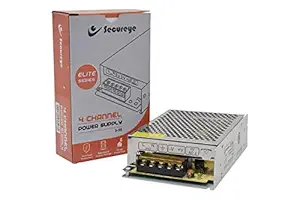 Secureye Security Camera's CCTV Power Supply for 4Channel (12V 5Amp - Metal Body) SMPS- white