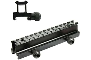 DRAXX SPORTS Rail Airsoft surélevée de 30mm | Adaptateur élévateur Picatinny/Weaver 14 Fentes Montage de Lunette de 20mm Longueur 145mm Profil Haut