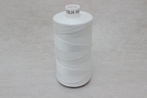 1000m Nähgarn, Garn 80, Farbauswahl, Nähgarn für mittelschwere Stoffe (Weiß)