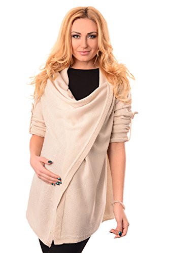 Purpless Maternity and Nursing Cardigan 9005 (UK 12-14, Cream)