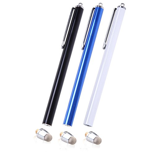 Eingabestift Touchstift Stylus Pen Capacitive Touchscreen mit 2 Replacement Tips for iPad/iPhone/Samsung Galaxy Tab (Silber) - 2