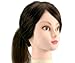 Micro Trader Hairdressing 18" 100% Real Human Hair Training Head With Clamp Stand - 25 X 19 X 15 cm - Brown