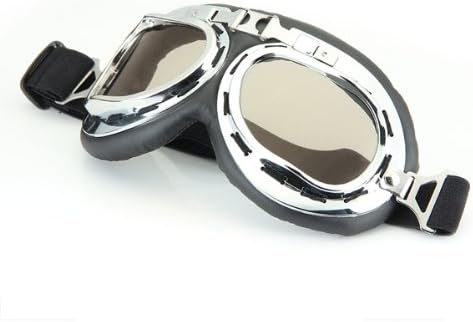 Custom Vintage Motorbike Glasses for Chopper / Harley / Vespa / Scooter / Helmet with Brown Colour Lenses