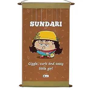 Indigifts Birthday Gift for Girl Sundari Printed Scroll Message Card 17x9.5 Inches - Cute Funny Gift idea, Birthday Present for Friend, Girl, Sister, Roommate, BFF Gift Ideas, Cute Wall Hanging Item