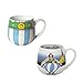 Produktbild Könitz Porzellan Kaffee Becher Set Asterix 2 teilig schöne Geschenk Idee originelle Kaffee Tassen im Set