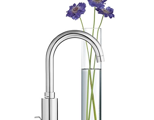 Grohe Eurosmart Cosmopolitan Waschtischarmatur, mit Zugstange, hoher Auslauf, Schwenkbereich 100°,Wasserhahn, Armatur, Waschtischarmatur, Waschbecken, Mischbatterie, Wasserkran (32830000) - 7