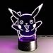 Produktbild Pikachu 3D Pokemon Illusion Nachtlicht Farbwechsel Lampe Pokemon Action Figure Visuelle Illusion Usb Led Repeater Hdmi Haus Lampe
