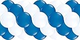 partydiscount24 Luftballongirlande Blau & Weiß 10 Meter