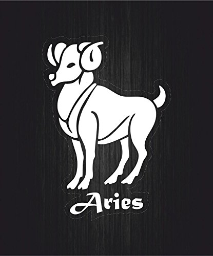 Preisvergleich Produktbild Selbstklebend Wandtattoo Sternzeichen Tierkreiszeichen Aries Belier weiß transparent