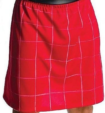 Red Wrestling Kilt Skirt [Apparel]