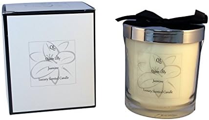 Jasmine Scented Soy Wax Candles - Scented Jar Candle - Best for Aromatherapy - Perfect Candle Gift with 45 Hours Burn Time