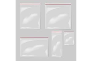 STELLA PACK Pack 100 Sachets Plastiques Refermables, Sac Zip 7x10.1cm - Durable, Transparent - Mini Sachet pour Stockage Alimentaire - Sac Zippé, Congélateur-Sûr & Étanche