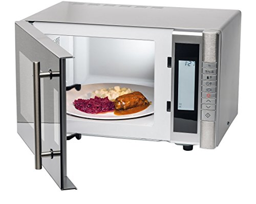 MEDION MD 14482 Mikrowelle mit Grill, 20 Liter Garraum, 8 Automatikprogramme, Auftaufunktion (800 Watt Mikrowellen- und 1000 Watt Grillleistung), Zeitschaltuhr und Kindersicherung, Mikrowellengerät inkl. Grillrost und Drehteller, Farbe: Silber/Schwarz - 2