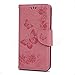 Produktbild Mlorras Hülle für Huawei P30 Lite, Geprägter Schmetterling Leder Handyhülle Klappbares Brieftasche Schutzhülle Wallet Case Cover mit Integrierten Kartensteckplätzen Pink